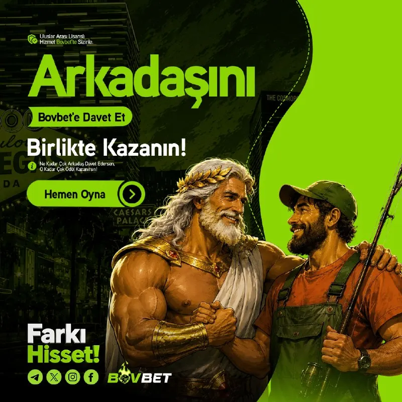 👥🔥 ARKADAŞINI BOVBET’E DAVET ET, BİRLİKTE KAZANIN! 🎁💥 🥳 Ne kadar çok arkadaş, o kadar çok…