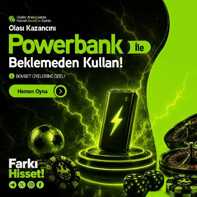 ⚡️ Gücünü hisset, oyunun temposunu yakala! ⚡️ 💚 Powerbank ile beklemeden kullan…