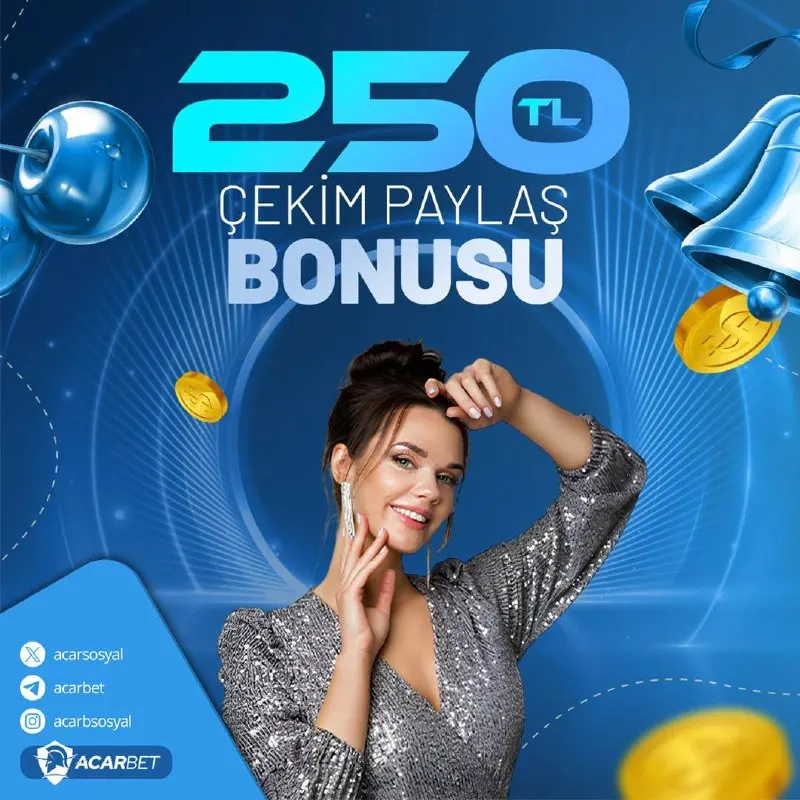 Şansını katla, kazançlarını paylaş! 💸 Acarbet'te 250 TL çekim bonusuyla heyecanın…