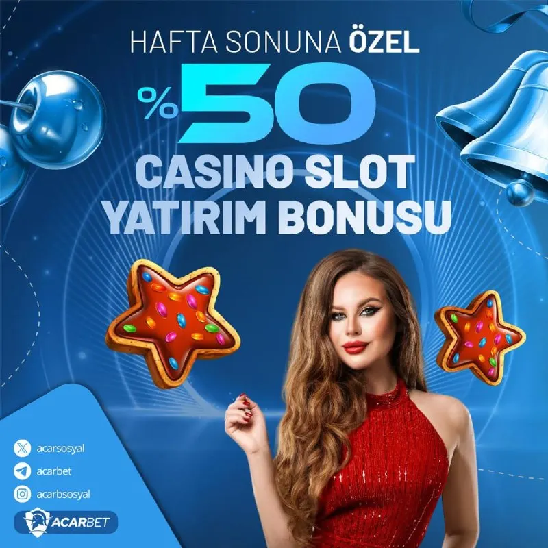✨ Hafta sonuna özel heyecan dorukta! 🎰 %50 Casino Slot Yatırım Bonusu ile kazanç ve…