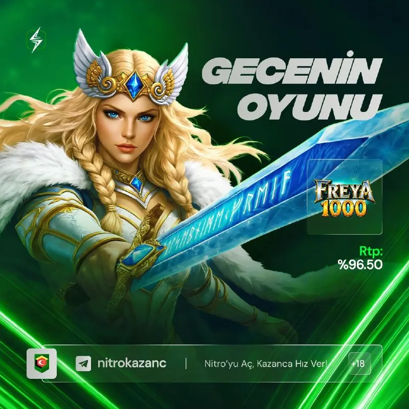 ⚔️ GECENİN OYUNU FREYA 1000! ❄️ Kuzey mitolojisi temalı, yüksek çarpanlı bir slot. 📊 RTP…
