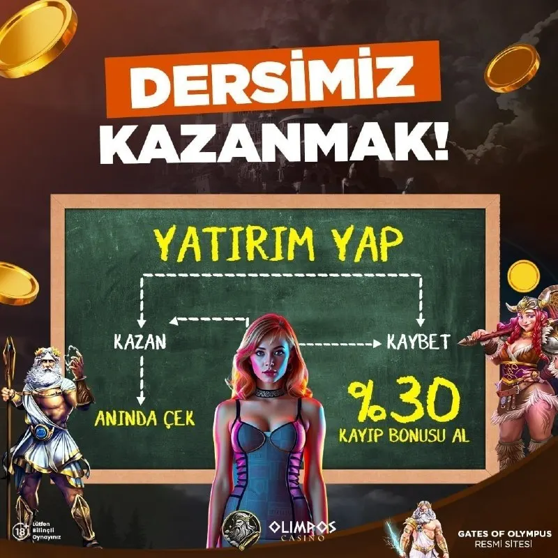 📖 OlimposCasino'da dersimiz: Kazanmak! 👉Yatırımını yap > kazan > çek! 👉Kaybedersen > %30…