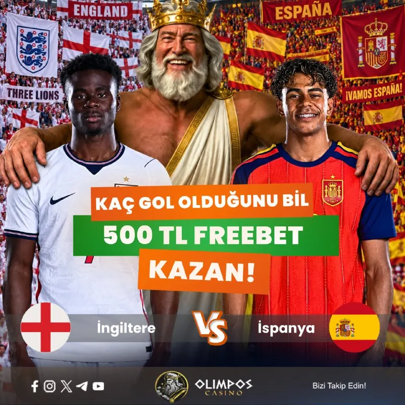 🤍 OLİMPOS KAÇ GOL OLUR YARIŞMASI İngiltere vs İspanya ⚡️Katılmak için tıkla! 💸Skoru Bil…