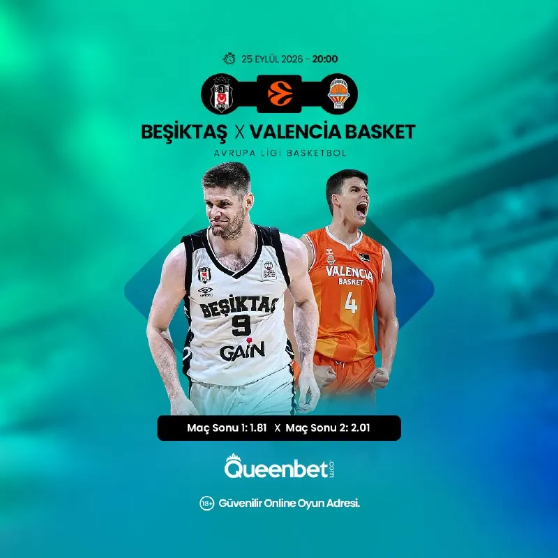 🏆 EuroLeague | 20:00 Beşiktaş - Valencia 🧠 Bu maçın anahtarı: savunma sertliği ve…