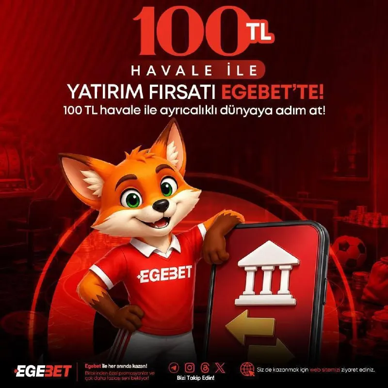 🔥🔥🔥🔥🔥🔥🔥 💸100 TL YATIRIM FIRSATI İLE KAZANMAYA ADIM ATIN! 🔥Egebet'te 100₺ havale yatırım…