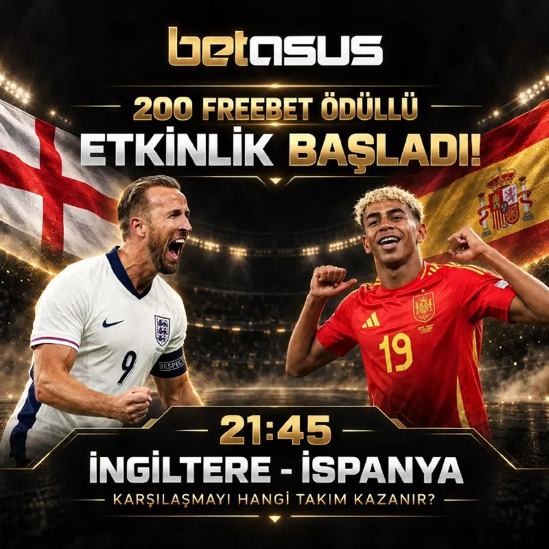 🏆 200 Freebet Ödüllü Etkinlik Başladı! 🏴󠁧󠁢󠁥󠁮󠁧󠁿 - 🇪🇸 ❓ Hangi takım kazanır? 🎁 Doğru tahmin…