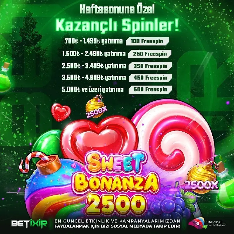 ✅ #BetiXir'den Kazandıran Spinler ✅ 🔥 700₺ - 1.499₺ yatırıma 1️⃣0️⃣0️⃣ 🔥 1.500₺ - 2.499₺…