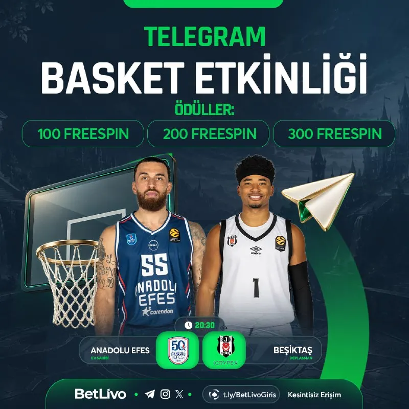 🙏🙏🙏🙏🙏🙏 ⚽️ Anadolu Efes 🆚 Beşiktaş⚽️ Bugün saat 20:30'da oynanacak olan Anadolu…