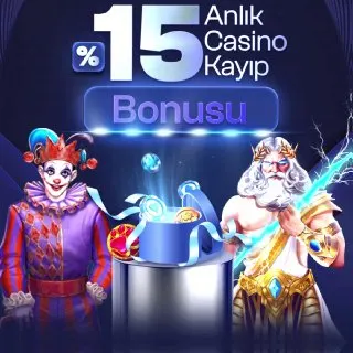 🔠 %15 Anlık Casino Kayıp Bonusu! ⭐ Gün İçerisinde Casino Alanındaki Kaybınıza %15 Anlık…