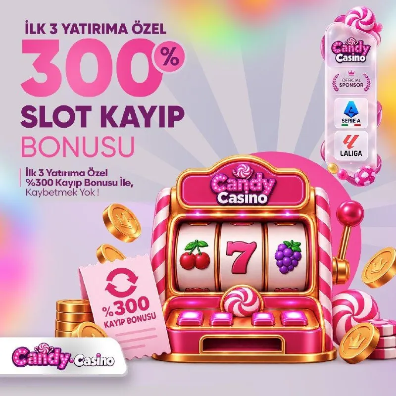 🎁 İlk 3 Yatırıma Özel %300 Kayıp Bonusu! 💎 Candy Casino'da fırsatlar hız kesmeden devam…