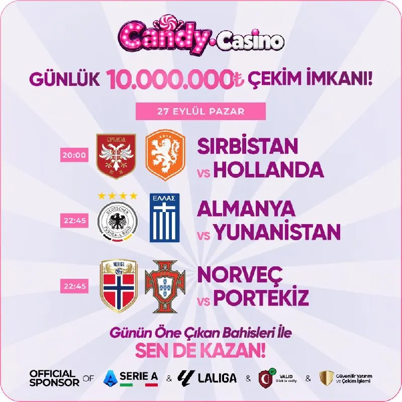 🟢 CANDYCASİNO’DA GÜNÜN MAÇLARI ! 📊 En yüksek oranlar, en güncel analizler senin için…