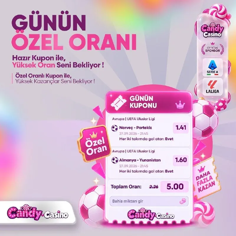 ⚡️ CANDYCASİNO İLE ÖZEL ORAN SENİNLE ▶️ Norveç - Portekiz ▶️ Almanya - Yunanistan 🔖…