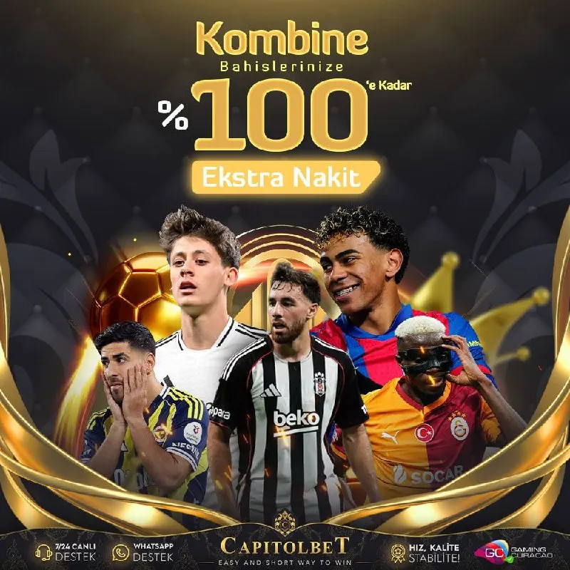 🎉 #CapitolBet 'te Kombine Bahislerine Özel 🔣1️⃣0️⃣0️⃣ Ekstra Nakit Fırsatı ‼️ 🔣 Kombine…