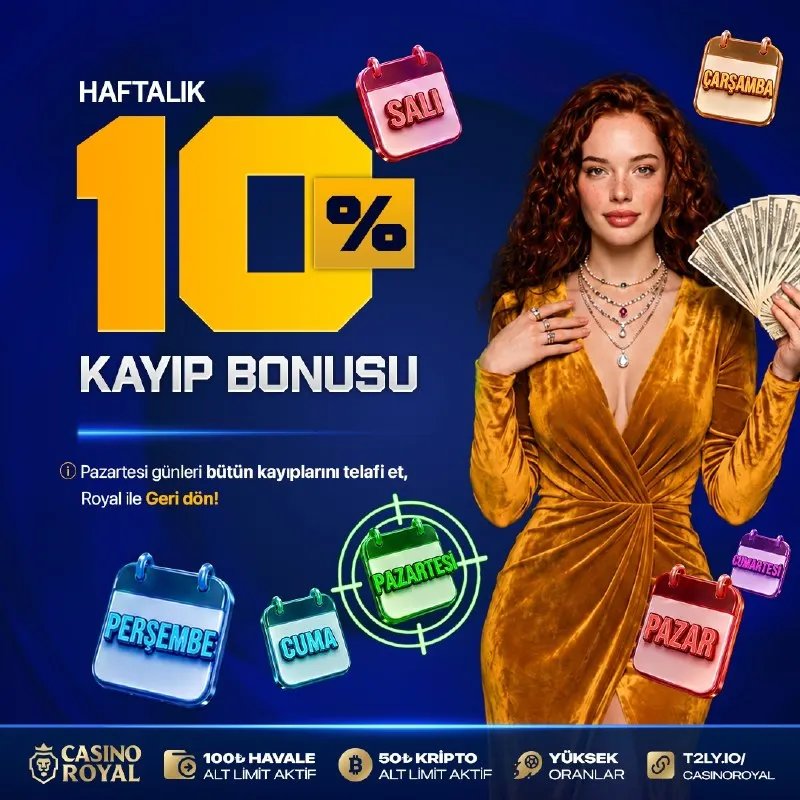 💸 HAFTAYA %10 GERİ DÖNÜŞLE BAŞLA. ➡️ Haftalık kaybının %10’u pazartesi günü Kayıp Bonusu…