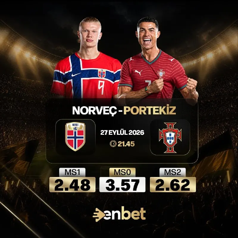 👑👑👑👑 ❤️ GÜNÜN MAÇI: NORVEÇ - PORTEKİZ ENBET'TE! 🏆 Uluslar Ligi'nde devlerin düellosu!…