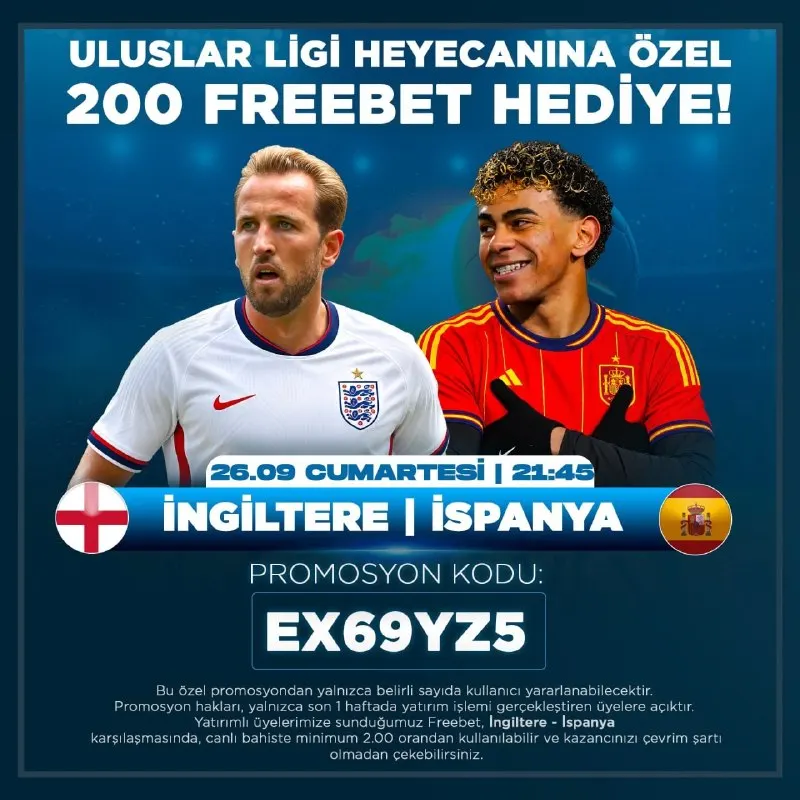🏆 Uluslar Ligi mücadelesine özel kullanabileceğiniz 200 FreeBet sizleri bekliyor! ⚠️…
