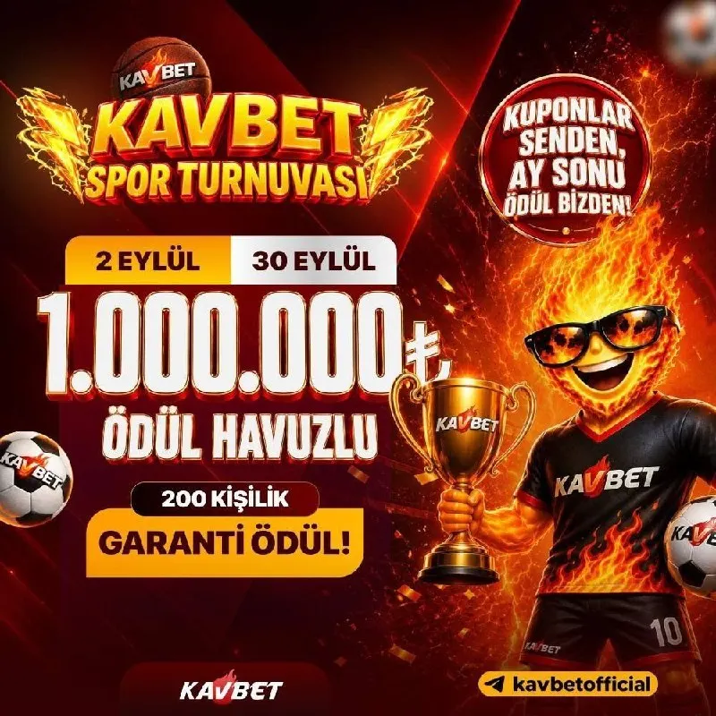 🥰 Kavbet Spor Turnuvası❗️ 🤑 Ödül Havuzu : 1.000.000₺ 🗓 200 kişiye garanti ödüllü Spor…