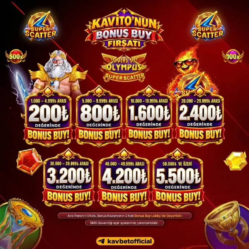 🥰Kavito ile Bonus Buy Fırsatı ❗️ ⚡️Gates of Olympus Super Scatter oyununda yatırımınıza…