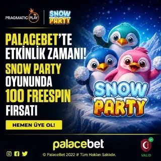 👑👑👑👑👑👑👑👑 👑👑👑👑👑 👑 🏐 Palacebet Üyelerine Özel 2000 Kişiye Snow Party oyununda 100 FS…