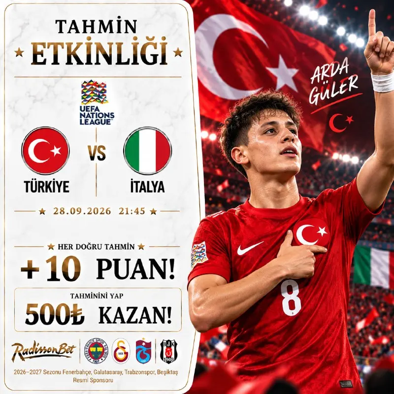 🟡🟡🟡🟡🟡🟡⚽️🟡🟡🟡🟡🟡🟡🟡🟡🟡 Futbol heyecanı #RadissonBet'te kazanca dönüşüyor 💸 Son katılım: 28…