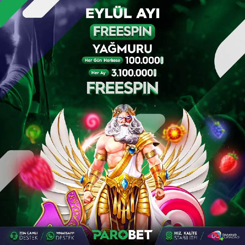 ⛈ ParoBet & Pragmatic Play Ortaklığıyla Eylül Ayı Freespin Yağmuru Başladı ‼️ 🔥 Eylül Ayı…