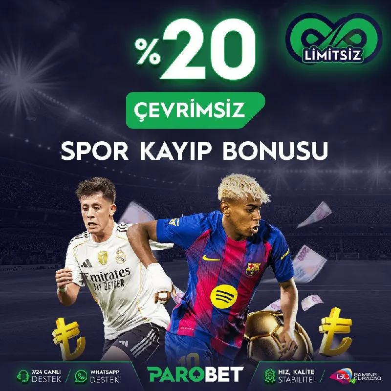 🎁 #ParoBet 'te Kaybetmek Yok 🎁 ⚡️ Spor Bahislerindeki Anlık Kayıplarınıza 🔣2️⃣0️⃣ 'ye…