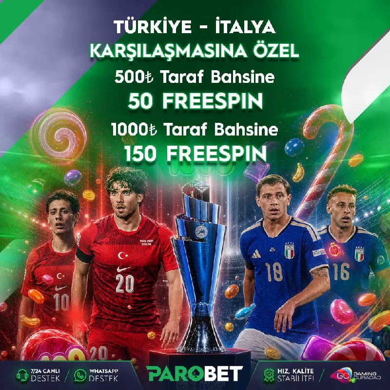 📌 #ParoBet 'te Milli Maça Özel Freespin Fırsatı 📌 ⚡️500₺ Taraf Bahsine 5️⃣0️⃣Freespin…