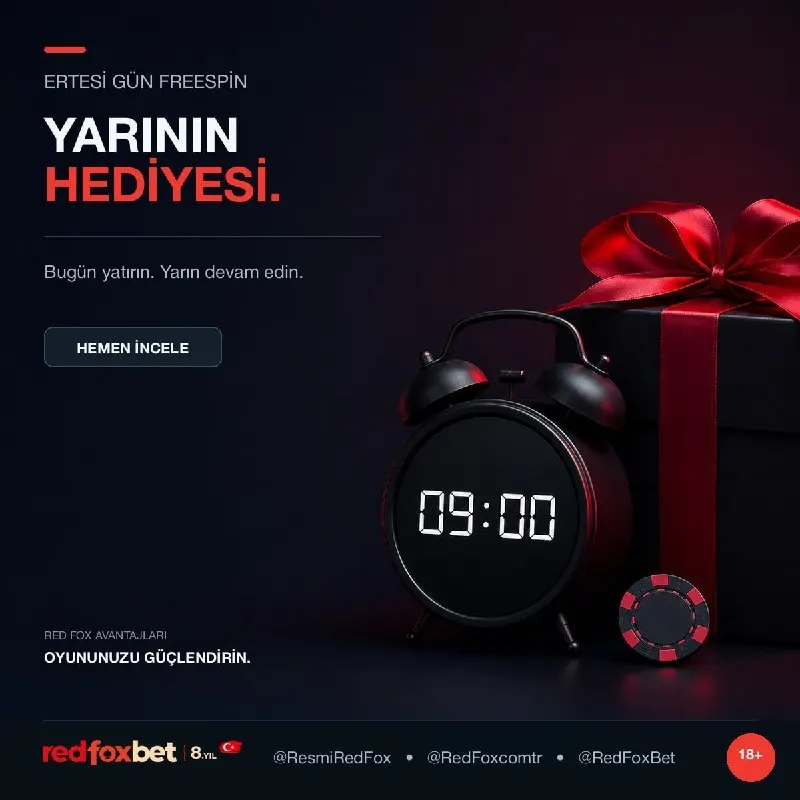 ERTESİ GÜN FREESPIN HEDİYEN HESABINDA Dünün oyun deneyimi, bugünün Freespin avantajına…