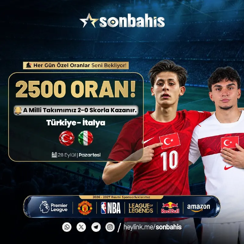 ⚡️SONBAHİS ÖZEL ORAN AKTİF! 🔥Maksimum Bahis: 1 TL 🔷Son 3 gün içerisinde minimum 1.000 TL…