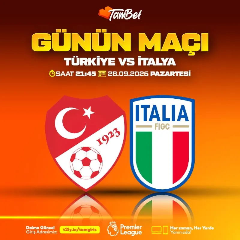 ✅ GÜNÜN MAÇI ✅ ⚡️TÜRKİYE - İTALYA⚡️ 🔜 21:45 ⚽️ En heyecanlı maçlara en iyi oranlar…