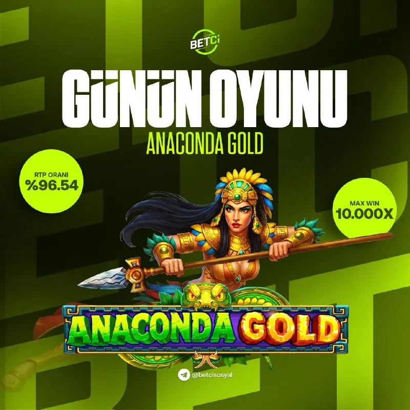 🎰 Günün Oyunu: Anaconda Gold 🔥 Pragmatic Play'in sevilen oyunu ile şans kapılarını arala!…