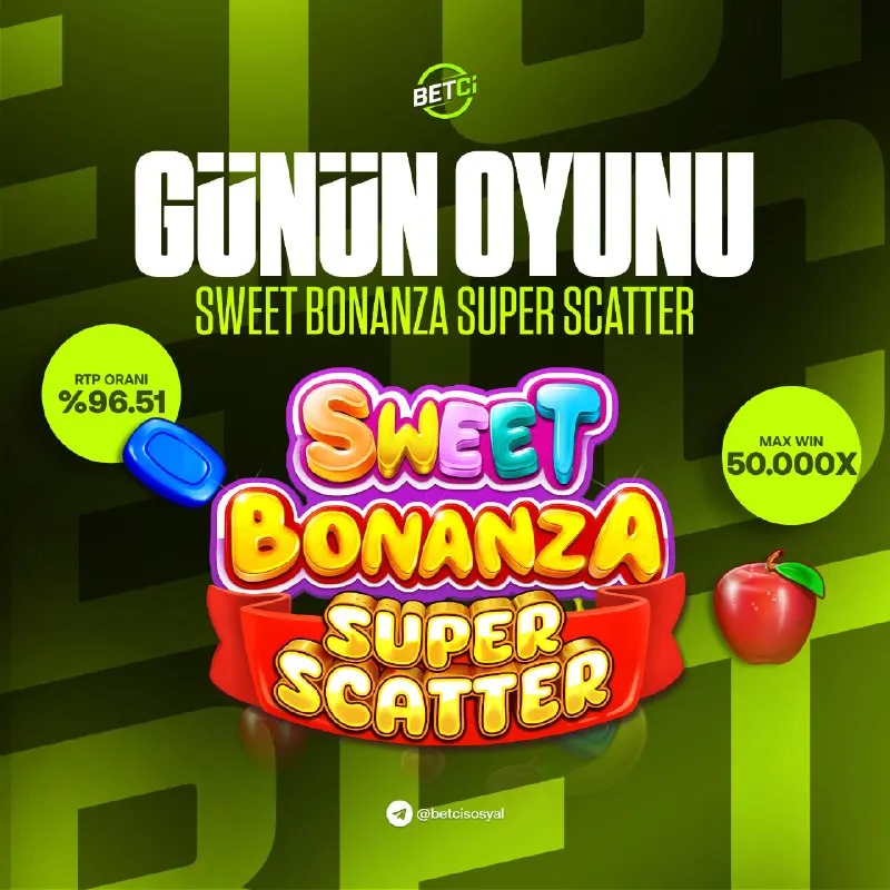 🎰 Günün Oyunu: Sweet Bonanza Super Scatter 🔥 Pragmatic Play'in sevilen oyunu ile şans…