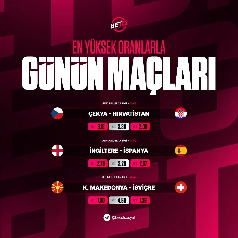 ⚽️ GÜNÜN FUTBOL BÜLTENİ! 🤩 Çekya 🫠 Hırvatistan 🤩 İngiltere 🫠 İspanya 🤩 K.Makedonya 🫠…