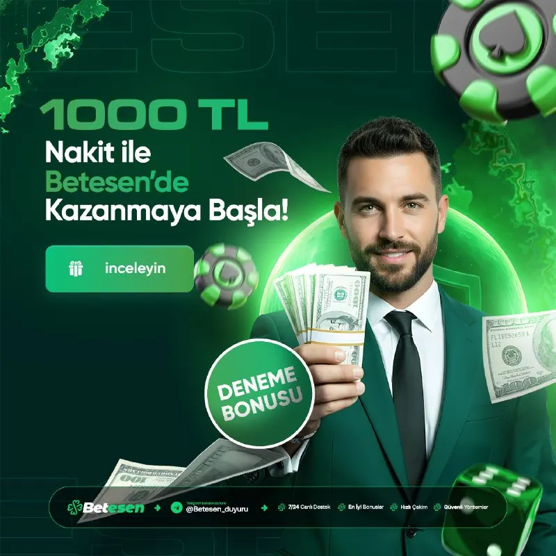 💚1000 TL NAKİT DENEME BONUSU ❤️ 10000 TL YAP 2000 TL ÇEK ⚡️Bildirimlerini aç…