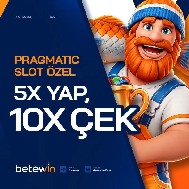 🎰BETEWİN'DE KOLAY KAZANÇ KODUN AKTİF! ✅KOD: 5x10x ➡️Pragmatic Slot özel 5X yap, 10X çek…