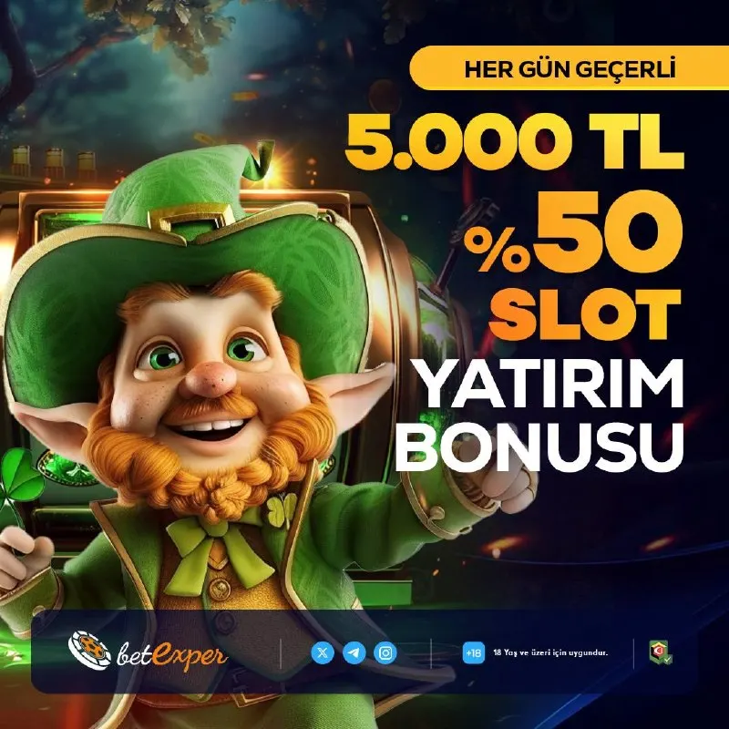🍀 5.000 TL %50 Slot Yatırım Bonusu ile Betexper'de Her Gün Happy Hour! 🌟 Günlük yapacağın…