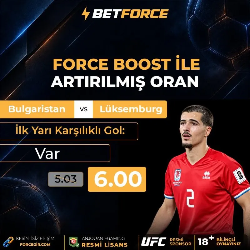 ⚡ FORCE BOOST İLE ORAN YÜKSELDİ! ⚽️ Bulgaristan 🆚 Lüksemburg ➡️ İlk Yarı Karşılıklı Gol…