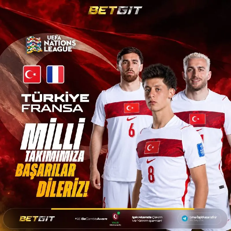 🚩 A Millî Takımımız, UEFA Uluslar Ligi’nde Fransa karşısında! 🇹🇷 🇹🇷 Ay-Yıldızlılarımıza…