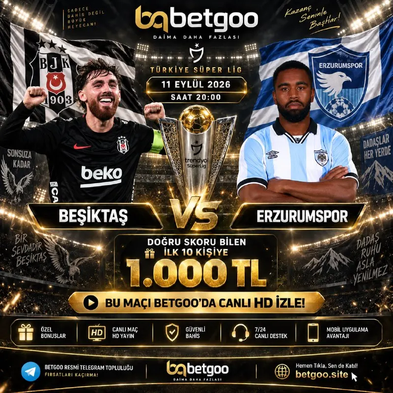 💎 BETGOO SKOR ETKİNLİĞİ 💎 ✍️ DOĞRU TAHMİN EDEN İLK 10 KİŞİDEN BİRİ OL 1.000 TL DEĞERİNDE…