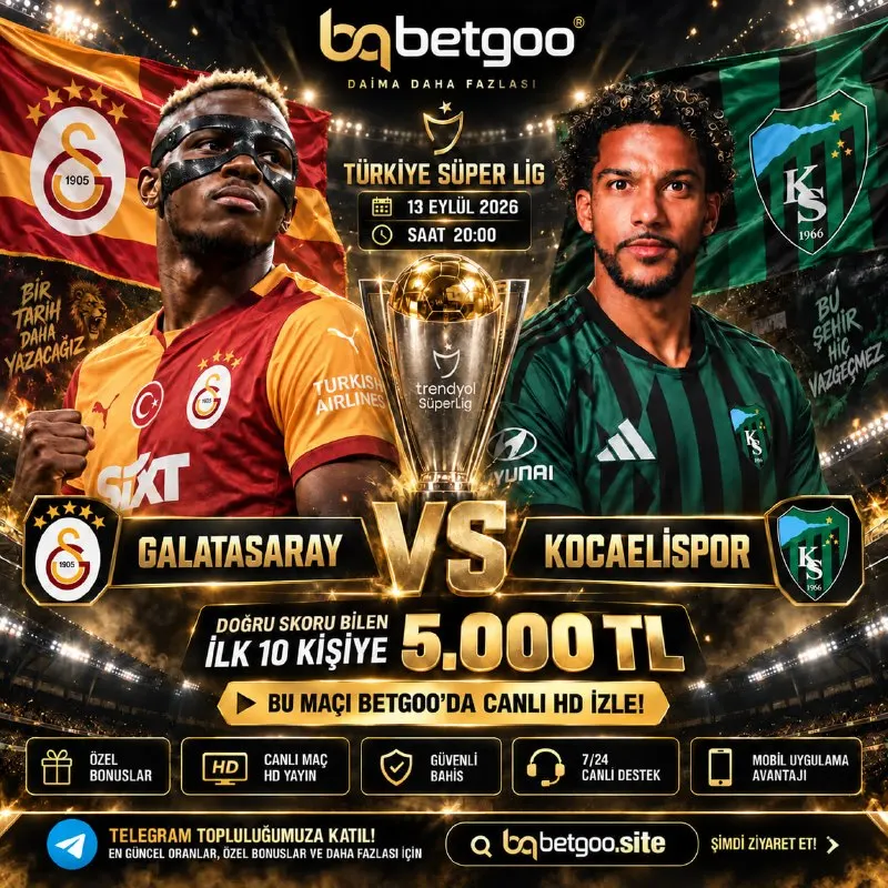 💎 BETGOO SKOR ETKİNLİĞİ 💎 ✍️ DOĞRU TAHMİN EDEN İLK 10 KİŞİDEN BİRİ OL 5.000 TL DEĞERİNDE…