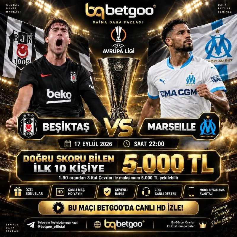 💎 BETGOO SKOR ETKİNLİĞİ 💎 ✍️ DOĞRU TAHMİN EDEN İLK 10 KİŞİDEN BİRİ OL 5.000 TL DEĞERİNDE…