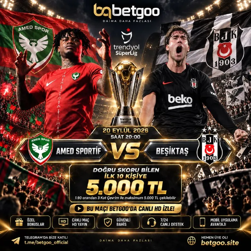 💎 BETGOO SKOR ETKİNLİĞİ 💎 ✍️ DOĞRU TAHMİN EDEN İLK 10 KİŞİDEN BİRİ OL 5.000 TL DEĞERİNDE…