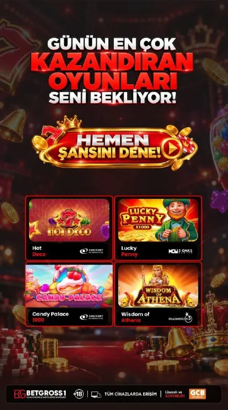 ☀️Betgross Ailesi,Kazanmaya Hazır mısın?☀️ 🔄 Günün şanslı oyunları ile kazancını…