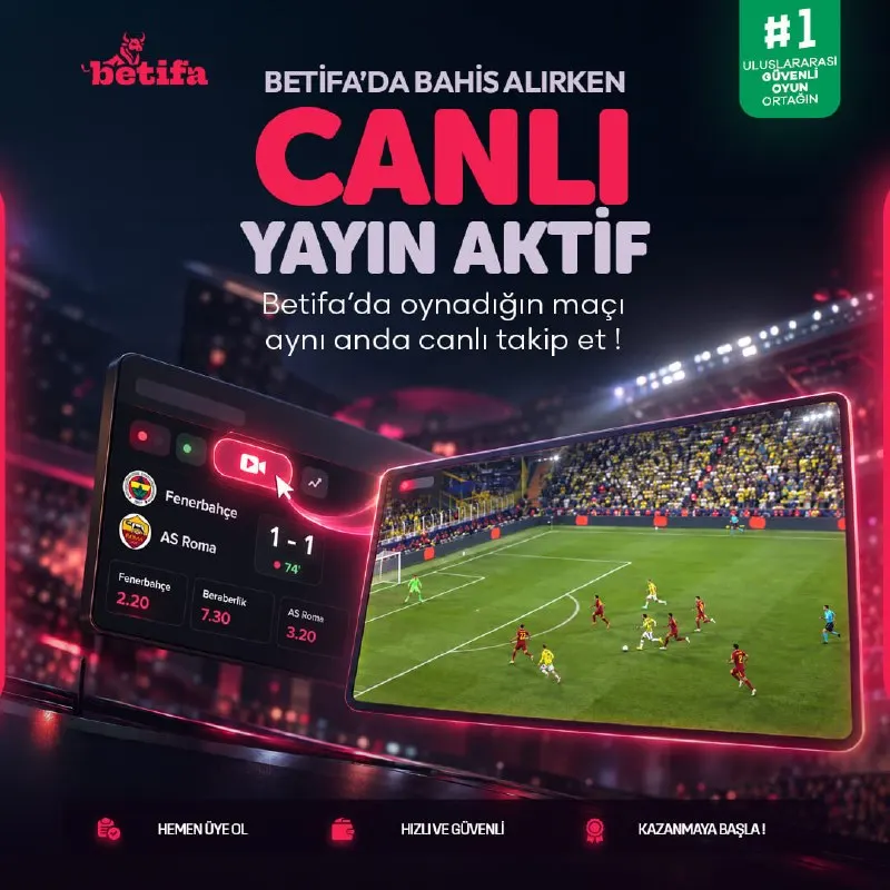 ✨ CANLI MAÇ DENEYİMİNİ BİR ÜST SEVİYEYE TAŞI! 📺 “Oynat” butonuna tıkla! ⚽️ Maçı canlı…