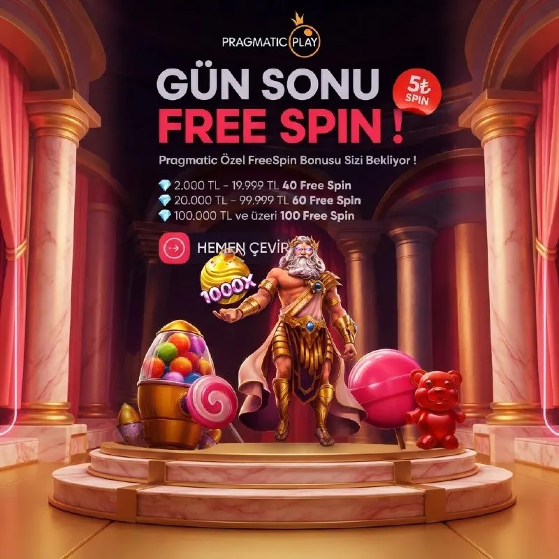 ✨ GÜNÜN FİNALİNE ÖZEL BİR DOKUNUŞ 💥Pragmatic Play özel Gün Sonu Free Spin fırsatını…
