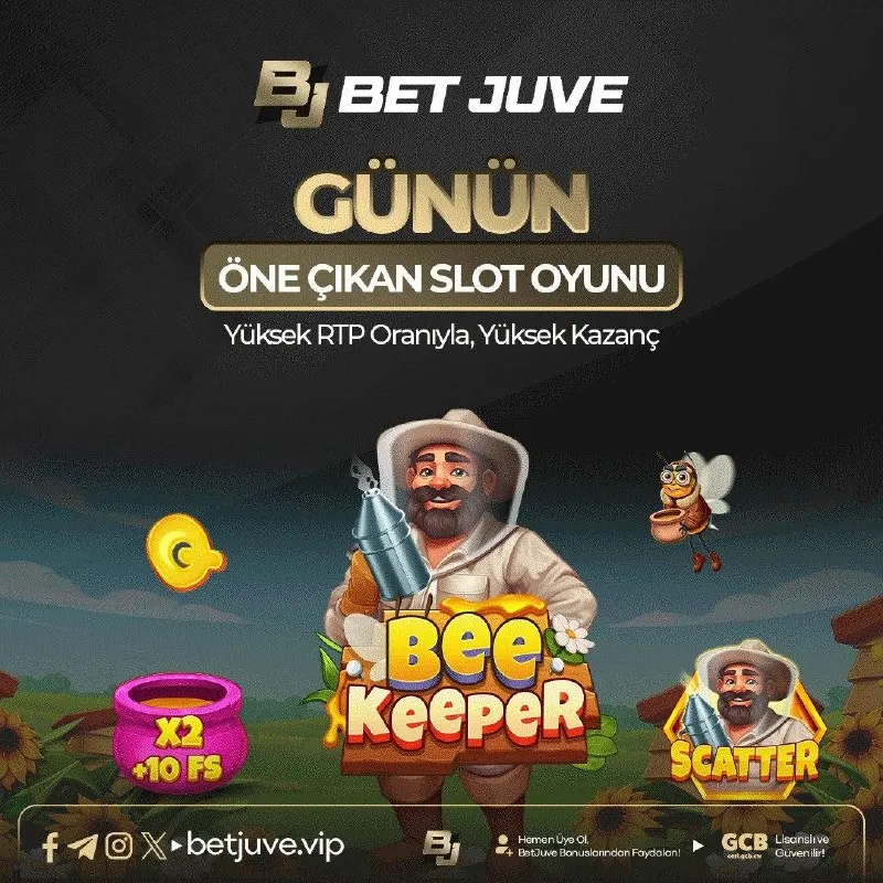 📣 GÜNÜN OYUNU: BEE KEEPER 🐝🍯 🔥 Betjuve’de Bal Dolu Kazançlar Başlıyor! 🔥 🍀 Şanslı arılar…