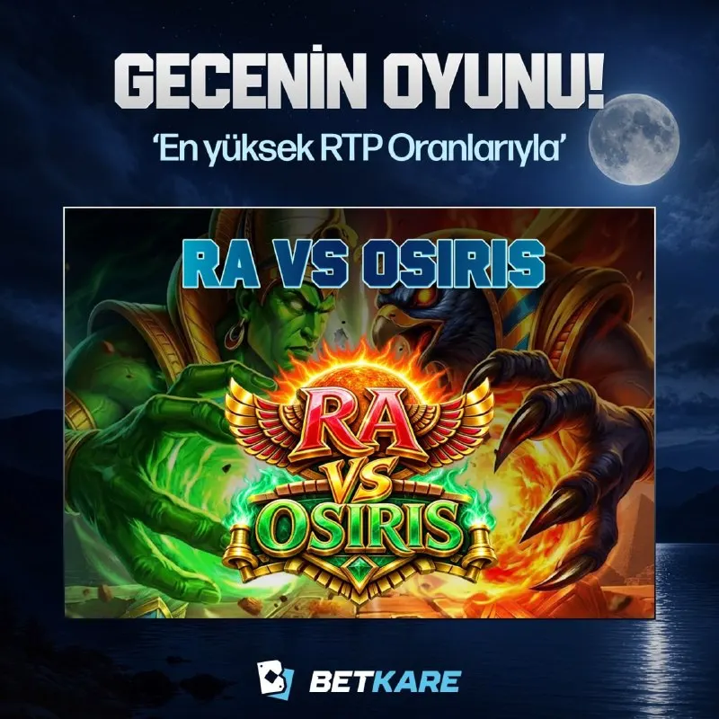 💙🔠🔠🔠🔠🔠🔠🔠 💙 🌙 BETKARE’DE GECENİN OYUNU! 🤩RA VS OSIRIS şimdi sahnede! ⚡Şansını dene…